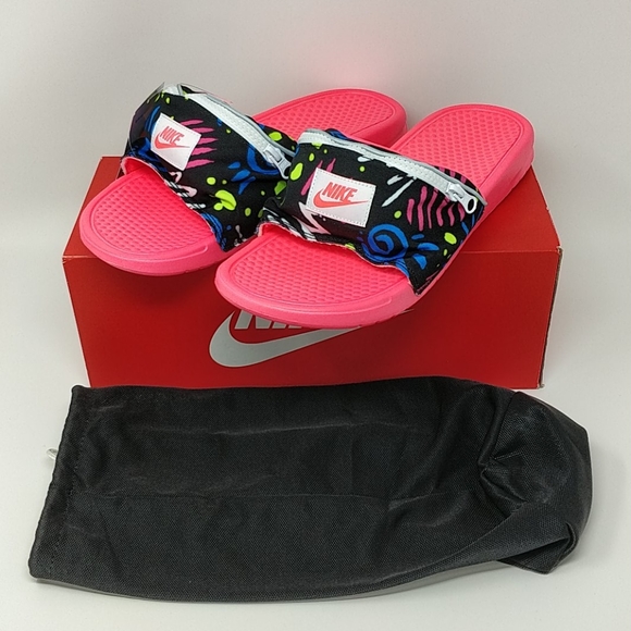 nike fanny pack slides pink